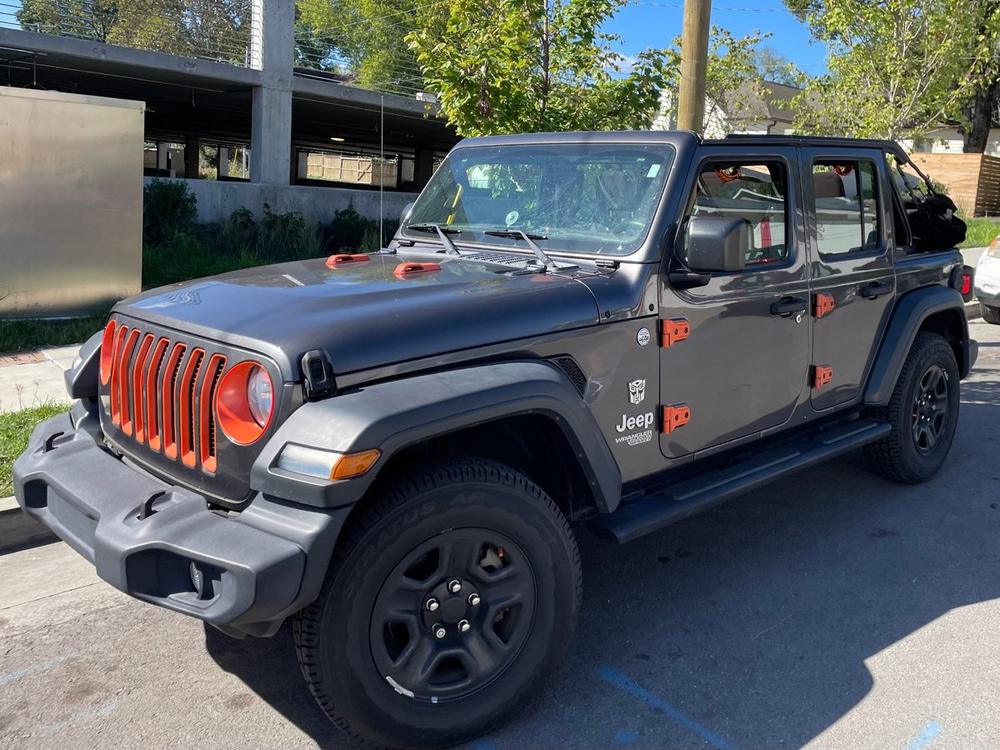 My Jeep Wrangler, with its orange grille and hinge accents